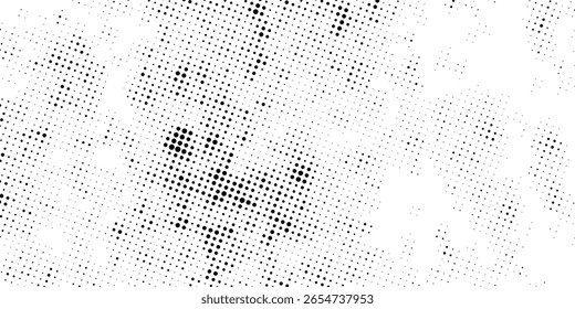 Dot pattern texture, abstract circle black and white halftone dot background