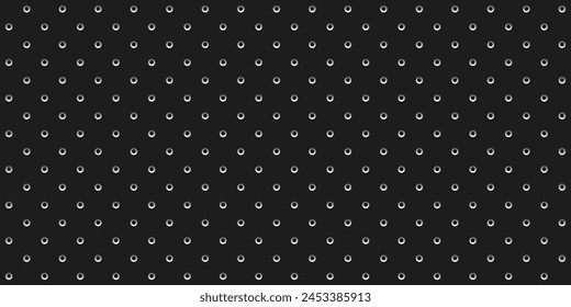 Dot pattern vector illustration. Black white background with small polka dots. Abstract fine dotted texture of mesh, geometric repetitive grid for elegant classic polka points design.