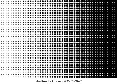 Dot Perforation Texture. Dots Halftone Pattern. Fade Shade Background. Noise Gradation. Black Pattern Isolated On White Background For Overlay Effect. Design Comic. Gradient Point. Vector Illustration