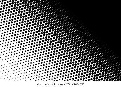 Dot perforation texture. Dots halftone pattern. Faded shade background. Noise gradation bg. Black screentone diffuse background. Overlay points effect. Abstract patern for design comic prints. Vector