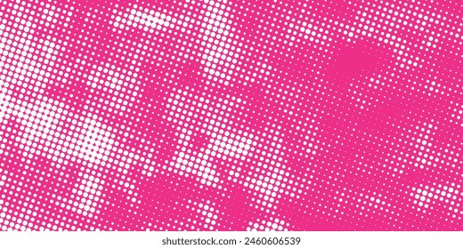 Dot pink pattern gradient texture background. Abstract illustration pop art halftone and retro style. creative design valentine concept