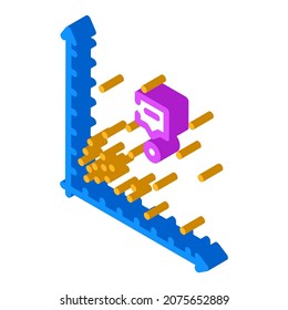 dot plot visualization isometric icon vector. dot plot visualization sign. isolated symbol illustration