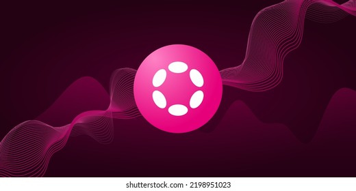 DOT Polkadot blockchain abstract background digital cryptocurrency 