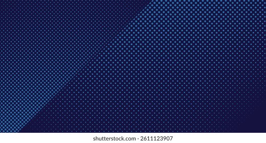 Dot pop art sport style vector. Blue wavy halftone background abstract modern simple design