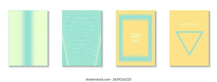 Conjunto de póster de punto. Arte En Color Con Elementos De Memphis. Formas Lineales En Marco Anual. Volante de la fiesta. Plantilla de onda minimalista. Fondo geométrico del negocio. Póster de punto de moda