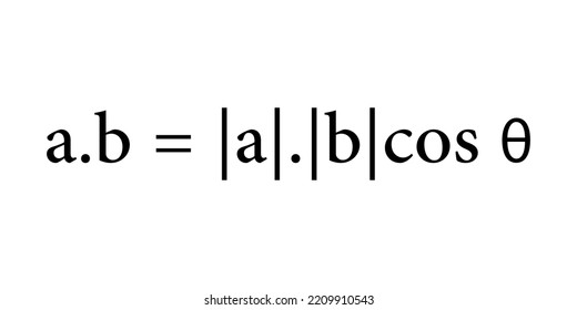 Dot product formula in mathematics.
