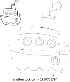 Dot To Dot Game Boat High Res Stock Images Shutterstock