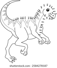 Dot to Dot Qantassaurus Dinosaur Animal Isolated