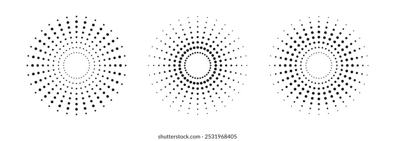 Dot radial circle lines circular radiating speed