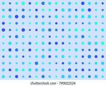 Dot random size and blue color background