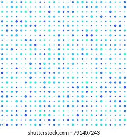 Dot random size and blue color background