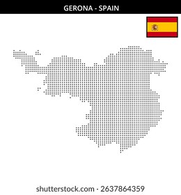 Dot raster map of Gerona region