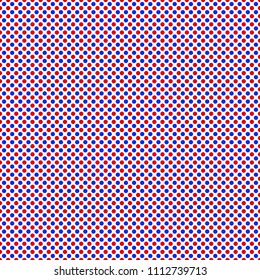 Dot Red And Blue Pattern Seamless 
Abstract Background. American, Russia, France Flags Color concept. Vecor