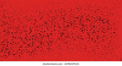 Dot red pattern screen led light gradient texture background. Abstract technology big data digital background. 3d rendering.