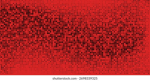 Dot red pattern screen led light gradient texture background. Abstract technology big data digital background. 3d rendering.