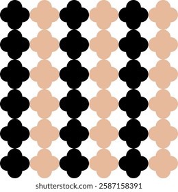 dot seamless pattern with beige and black flowers repeat style, replete image design for fabric printing, circle round, vertical strip line