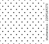 Dot seamless pattern. Black small dots on white background. Repeated monochrome wallpaper for design fabric prints. Repeating abstract simple backdrop. Repeat tiny points. Vector illustration