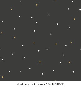 Dot seamless pattern with dots. Basic design with minimalist circle symbols for Christmas or Birthday wrapping.