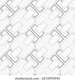 Ponto padrão sem emenda. Padrão de pontos de desvanecimento sutil. Grade desbotada de meio-tom. Textura de atenuação de ponto pequeno. Pontos de desvanecimento preto digital isolados no fundo branco para design de rede de impressão. Ilustração vetorial