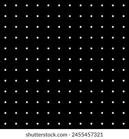 Dot seamless pattern vector illustration. Black white background with small polka dots. Abstract fine dotted texture of mesh, geometric repetitive grid for elegant classic polka points design.