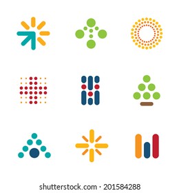 Dot Set Symbol Arrow Success Progress Icon Help Logo Vector