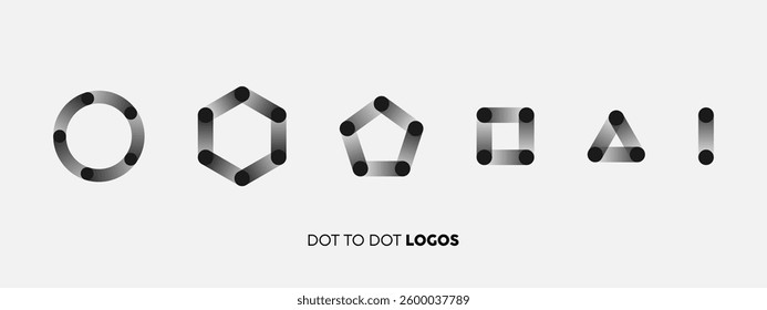 Dot to dot shape logo and abstract design. logotype, system, network, innovation, letter, molecular, technology, bubble, graphic, business.