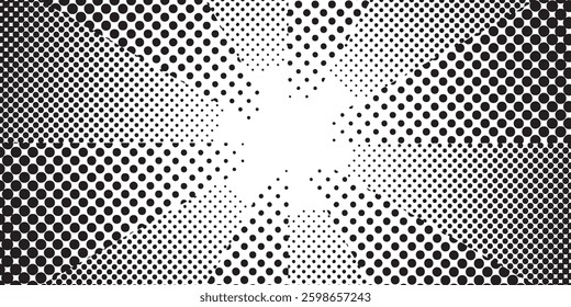dot silhouette monochrome comic background