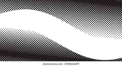 dot silhouette monochrome wave background