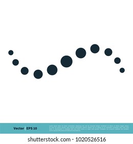 Dot Of Spin Wave Icon Vector Logo Template Illustration Design. Vector EPS 10.