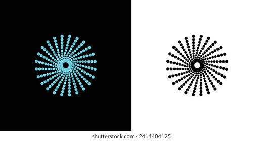 Dot spiral logo design with modern style|Doted logo| premium vector