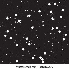 Dot sprinkles Beautiful Random scatter on black background. Pleasant vector illustration