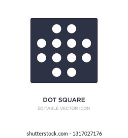 dot square icon on white background. Simple element illustration from Shapes concept. dot square icon symbol design.