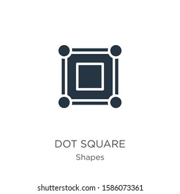 Dot square icon vector. Trendy flat dot square icon from shapes collection isolated on white background. Vector illustration can be used for web and mobile graphic design, logo, eps10