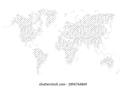 Dot star map world. Digital dotted stars. Worldmap global point. Earth globe circle. Worldwide continents isolated on background. Silhouettes planet round. Minimal continent art design travel. Vector