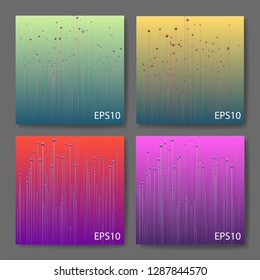 Dot straight line background. Dynamic shapes composition. Eps10 vector.