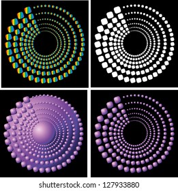 dot swirl background vector art