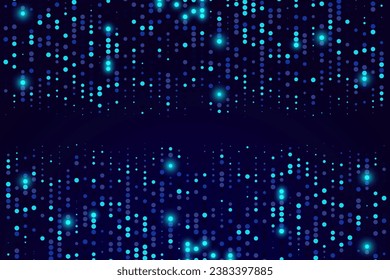 Dot tech background. Digital Data Flow. Data Technology Lines. Wireless Data Transmission. High Speed Light Trails. Information Flow in Virtual Reality Cyberspace Vector Background.