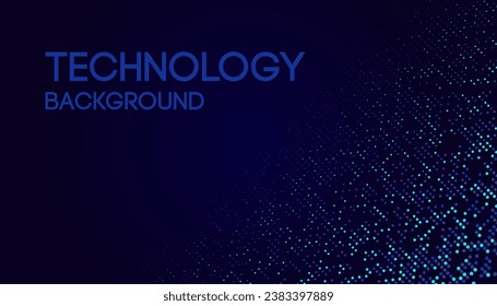 Dot tech background. Digital Data Flow. Data Technology Lines. Wireless Data Transmission. High Speed Light Trails. Information Flow in Virtual Reality Cyberspace Vector Background.