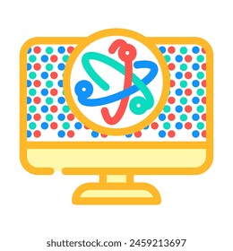 dot technology quantum color icon vector. dot technology quantum sign. isolated symbol illustration