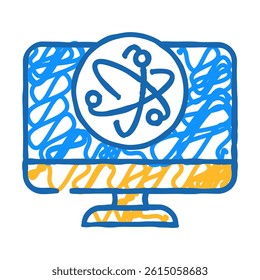 dot technology quantum doodle icon sketch vector. dot technology quantum sign. isolated symbol illustration