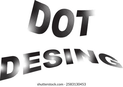 Dot text Design Vector print