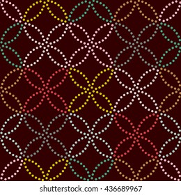 Dot texture. Seamless pattern. Abstract backdrop. Based on traditional asian ornament. Variation of Japanese motif. For decoration or printing on fabric. Pattern fills.