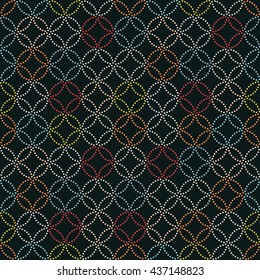 Dot texture. Seamless pattern. Abstract backdrop. Based on traditional asian ornament. Variation of Japanese motif. For decoration or printing on fabric. Pattern fills.