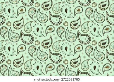 Dot trend to paper boteh. Striped paisley and heritage repetition. Detailed sparse and foliage stylish. Simple plant as deco colors.