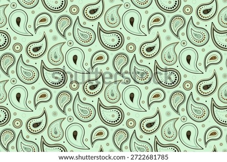 Dot trend to paper boteh. Striped paisley and heritage repetition. Detailed sparse and foliage stylish. Simple plant as deco colors.