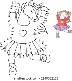 Dot to Dot Unicorn Ballerina Tanz einzeln