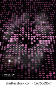 Dot vector techno background illustration - Background modern web design template 