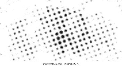 Dot white black pattern gradient texture background. Abstract pop art halftone and retro style.	