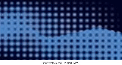 Dot white blue wave light screen gradient texture background. Abstract technology big data digital background.