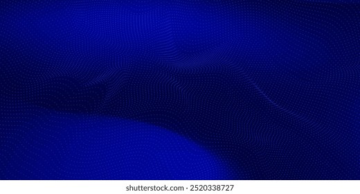 Fondo de textura de gradiente de pantalla de luz de onda azul blanco. Fondo digital de big data de tecnología Abstractas. Renderización 3D.